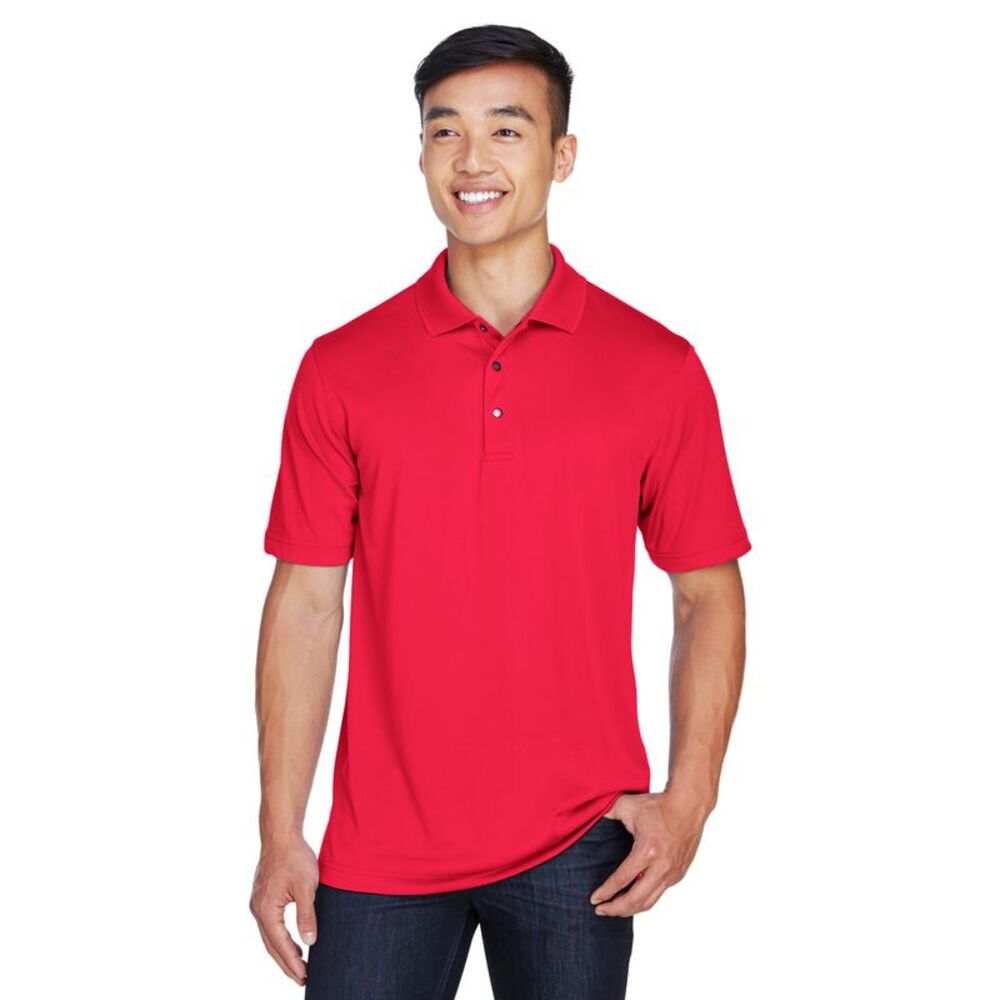 M345 Harriton Men's Advantage Snag Protection Plus IL Snap Placket Polo Red